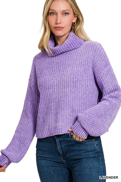 Chenille Turtleneck Sweater