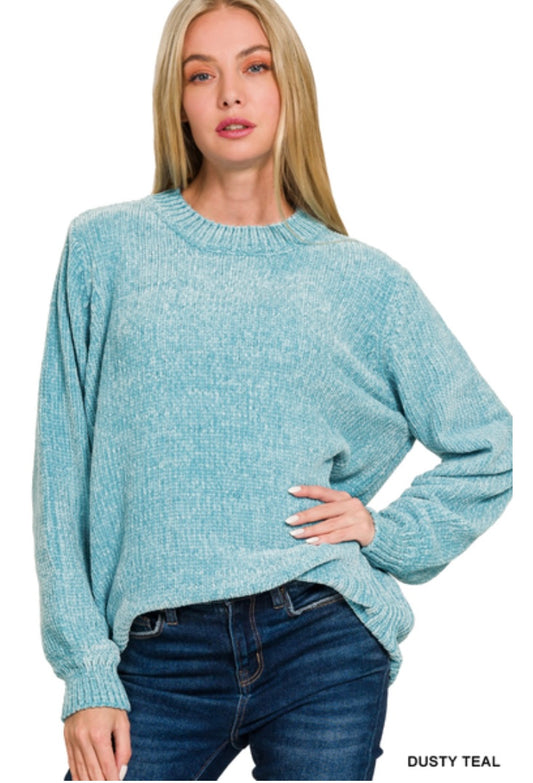 Dusty Teal Sweater