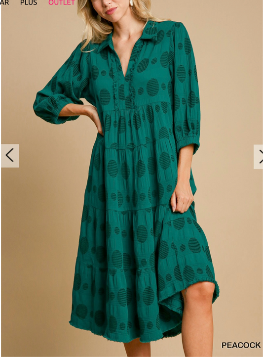 Peacock Green Dress