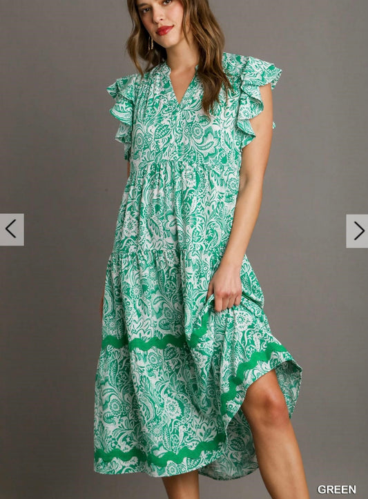 Getaway Green Midi Dress