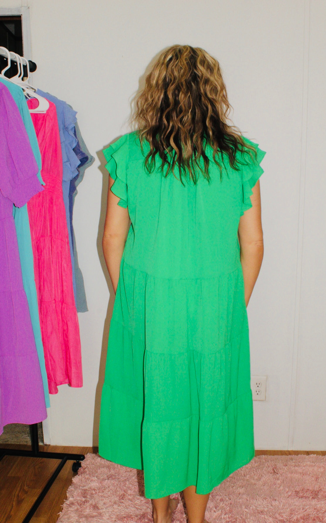 Lovin You Midi  Dress/ Kelly Green